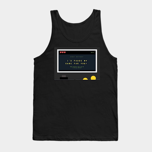 I'd Pause My Game For You - Valentines Day Card Tank Top by stickersbyjori